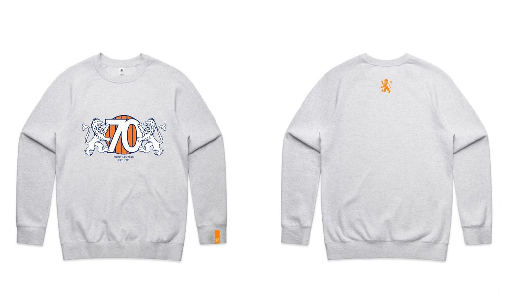 Windcheater - Crew Neck Grey Marle - 70th Anniversary