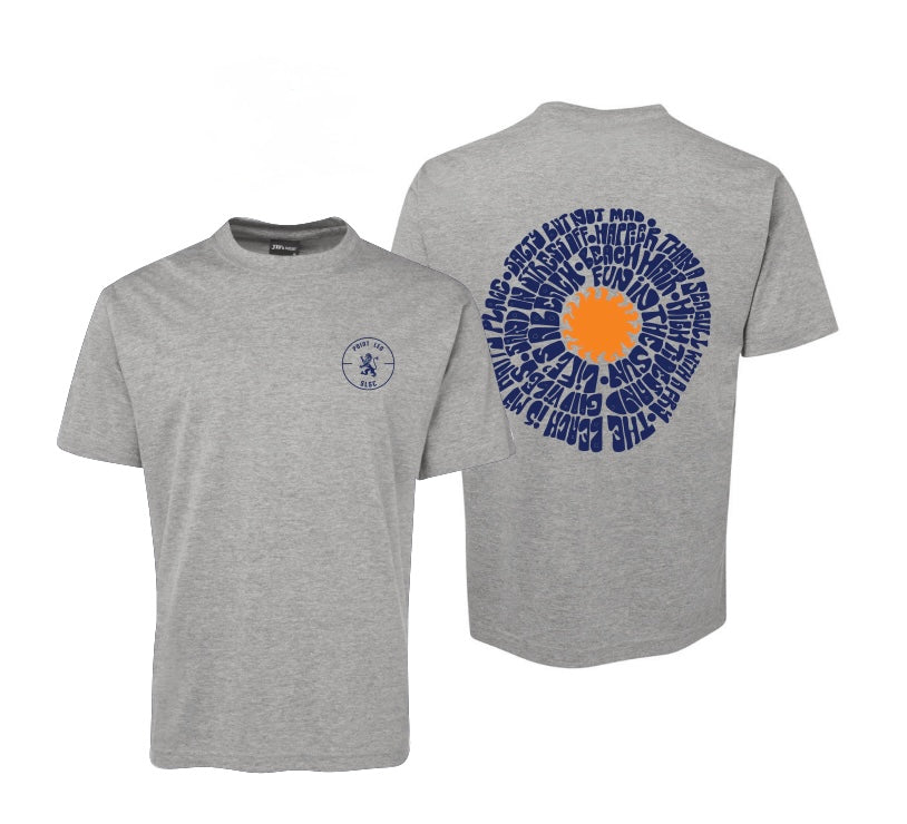 T-Shirt - Grey Sun Circle - Children's and Adults