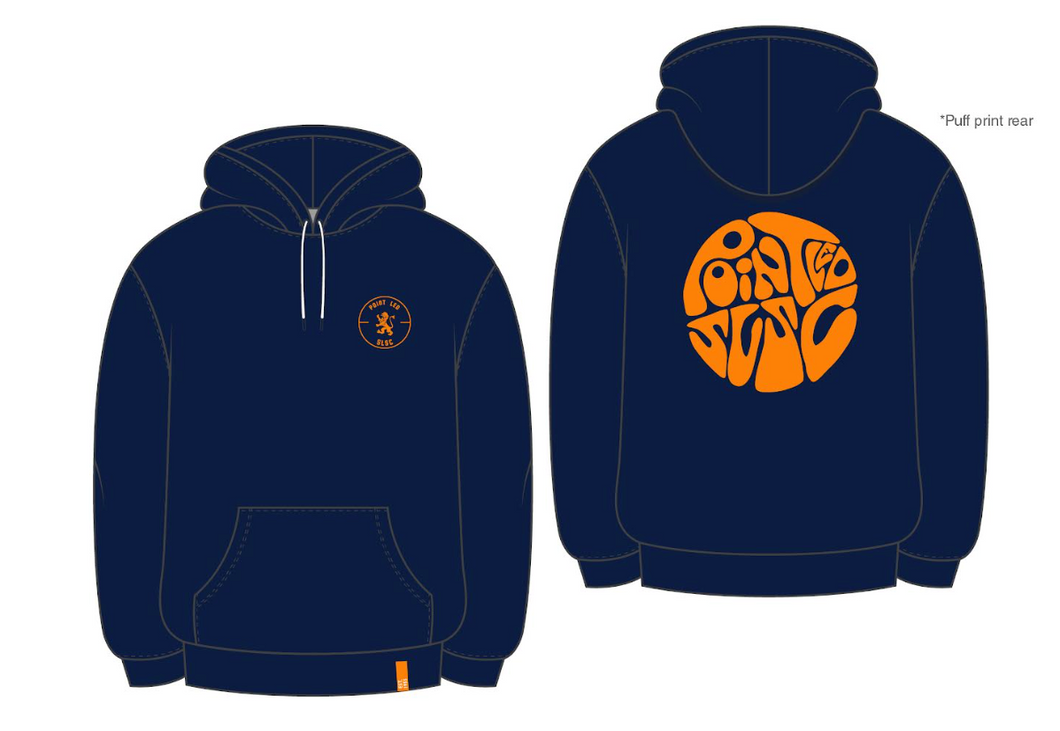 Hoodie - Navy with Puff Writing